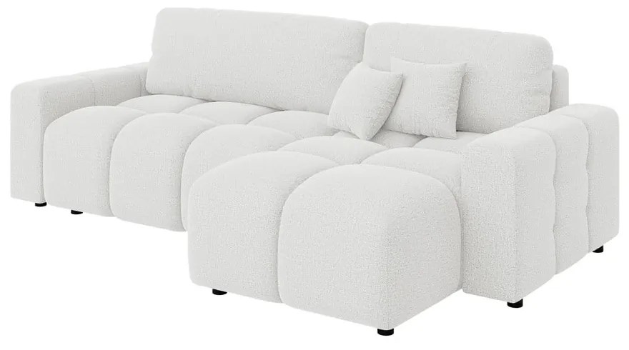 Бял разтегателен ъглов диван (променлив) Luki – Ropez