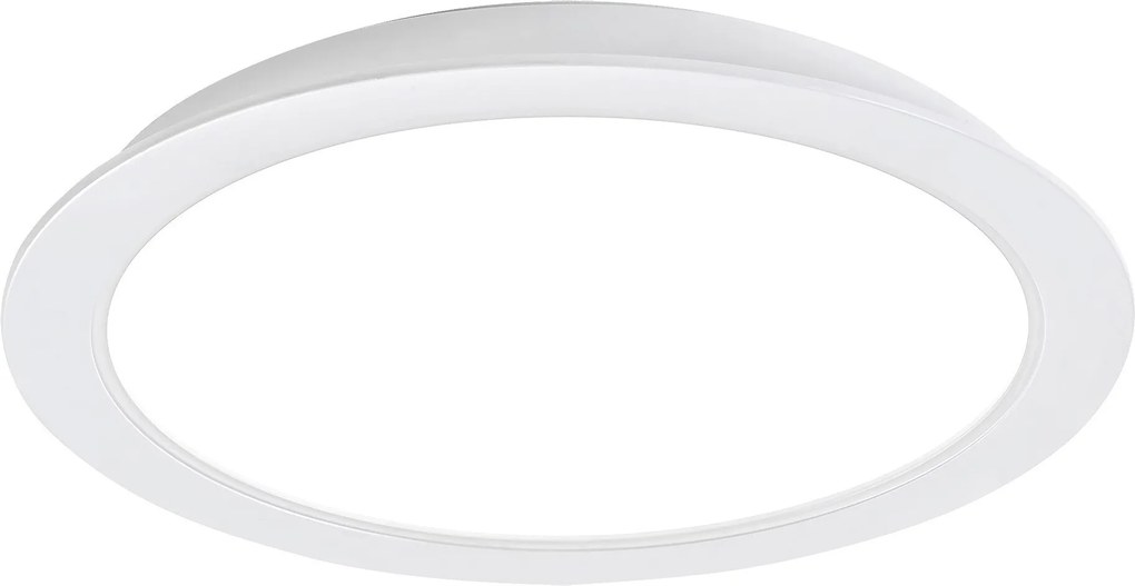 3166 Shaun, вградена пластмасова кръгла лампа за таван, бяла, LED 24W 2400lm 4000K, D220mm, H26mm