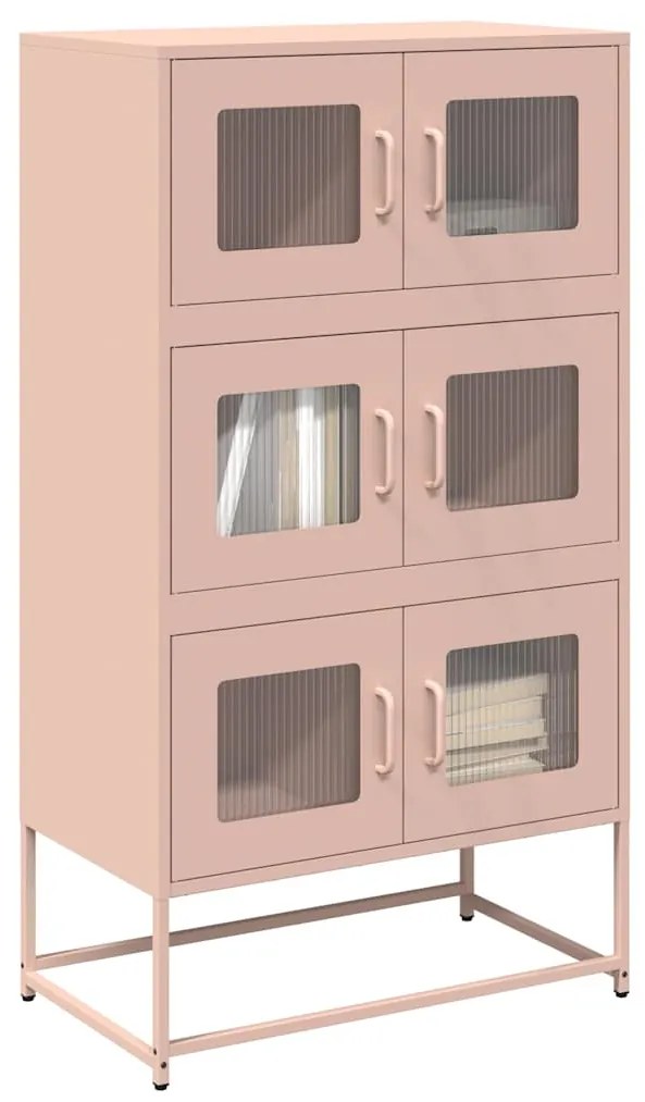 853351 vidaXL Висока дъска Pink 68x39x123 cm Стомана