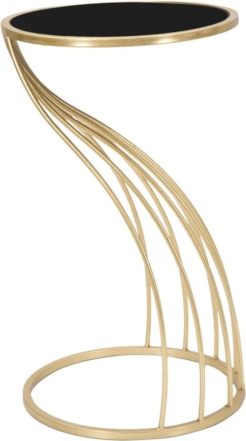 Кръгла странична маса със стъклен плот ø 35 cm Flush - Mauro Ferretti