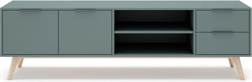 Маса за телевизор сиво-зелена 180x53x40 cm Pisco – Marckeric