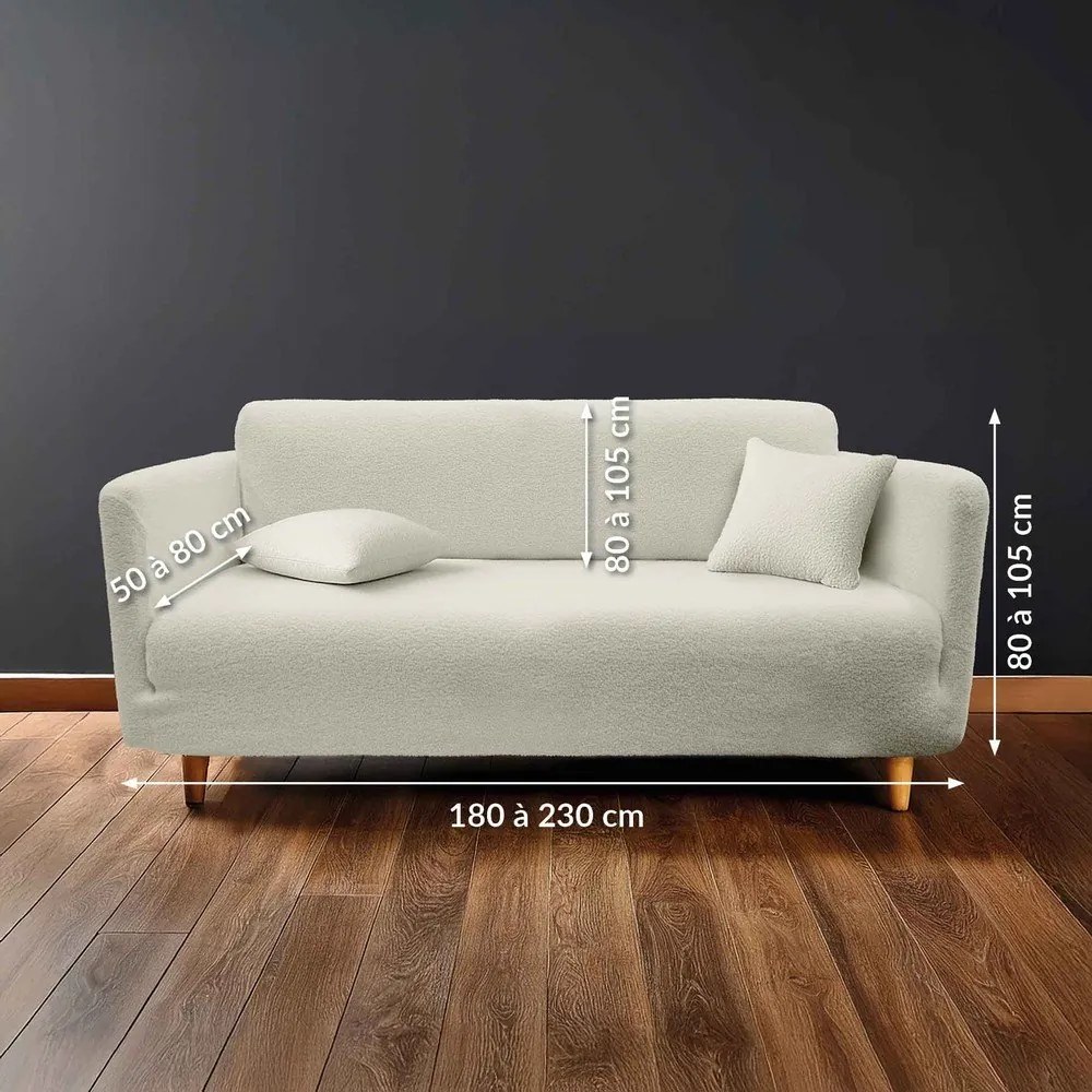 Кремаво триместно ластично покривало за диван Laina – douceur d'intérieur