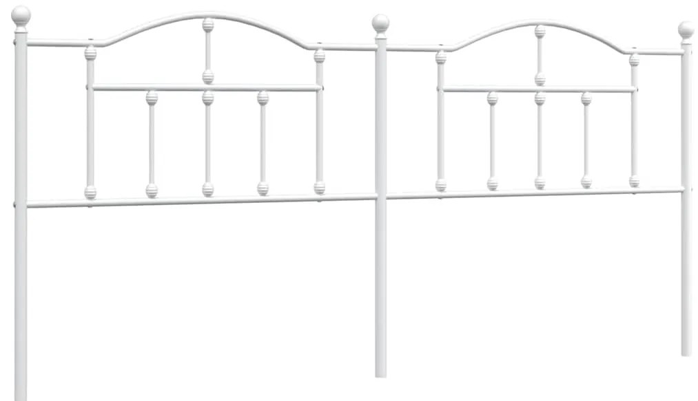 353526 vidaXL Метална табла за глава, бяла, 200 см