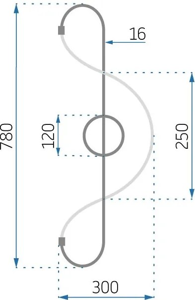 Лампа LED APP857-W LONG BLACK
