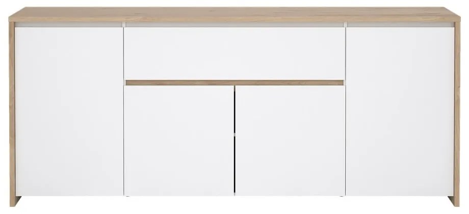 Скрин от дъбов декор в бял и естествен цвят 197x84x48 cm Next – Tvilum