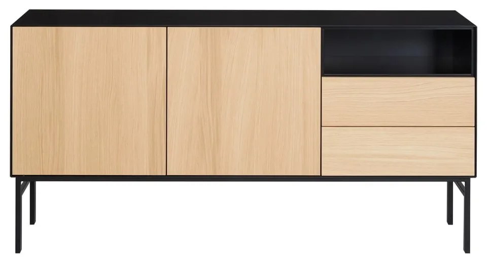 Черен нисък скрин от дъб 180x89 cm Edge by Hammel - Hammel Furniture