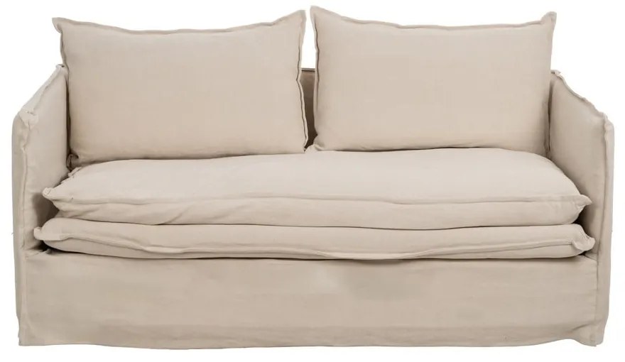 Кремав ленен диван 180 cm – Ixia