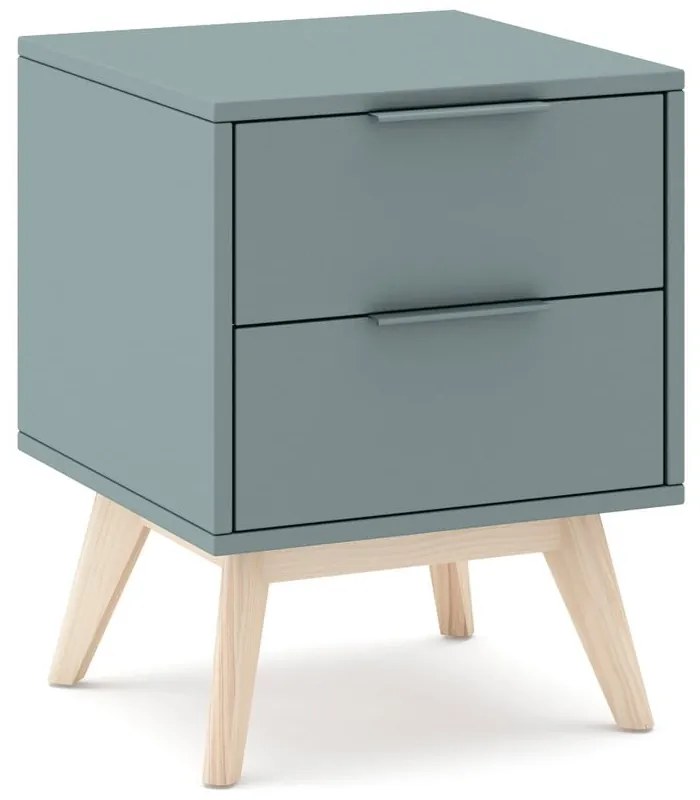 Нощно шкафче сиво-зелено Pisco – Marckeric