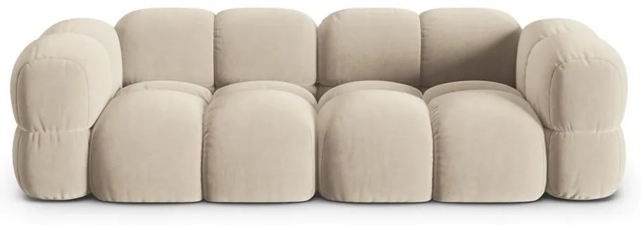 Бежов кадифен диван 250 cm Loretto – Cosmopolitan Design