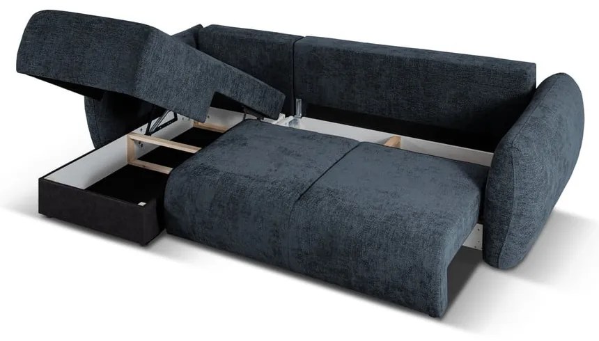 Тъмносин ъглов диван (ляв ъгъл) Matera - Cosmopolitan Design