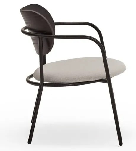 Черно-сив трапезен стол в декор от пепел Eclipse - Teulat