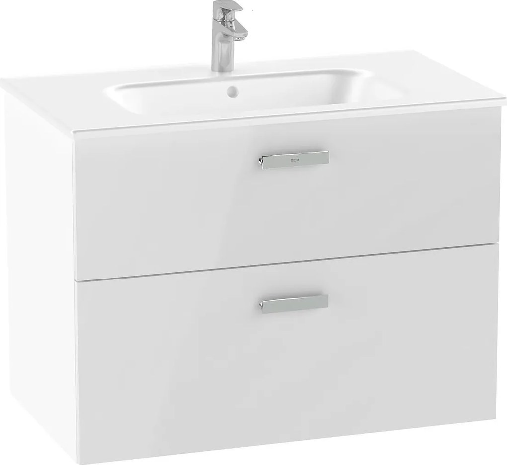 Конзолен шкаф за баня A851880806 с умивалник, 80.6х46х60.5см