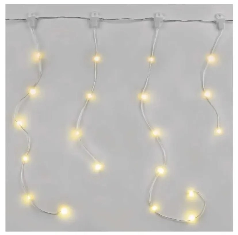 LED външен коледен гирлянд 54 LED, 8 функции, 6,7x0,7 м, IP44, топло бяло