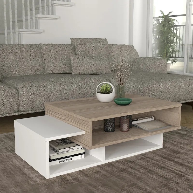 Меламиново кафе маса Tab в бяло - кордоба цвят 105x60x32см.