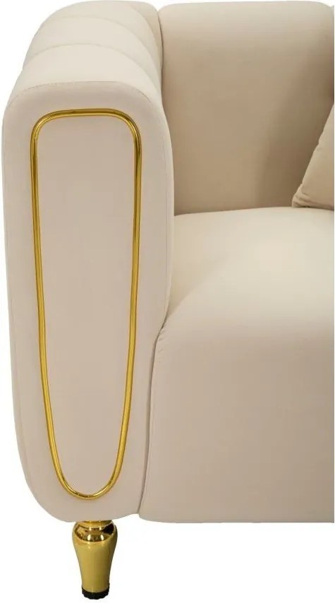 Кремаво кадифено кресло Alma – Mauro Ferretti