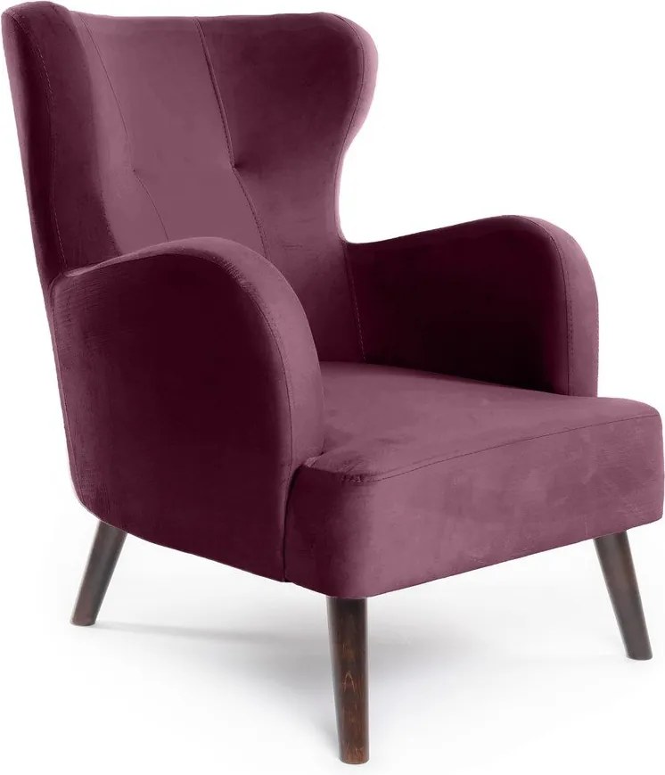Лилаво кадифено кресло Noemye – Bonami Selection