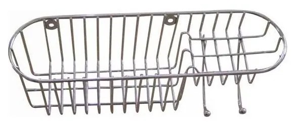 Стена за душ с рафт 11x34,6 см, хром лъскав