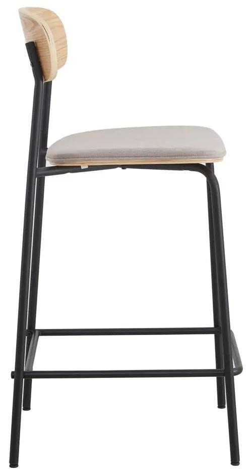 Черно-сиви бар столове в комплект от 2 броя (височина на седалката 66 см) Adriana - Marckeric