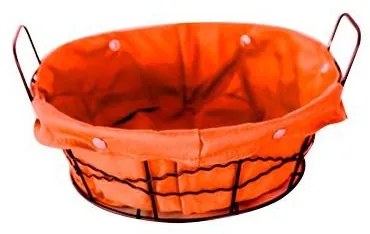 Панер кръгъл метал/текстил ф23x8см оранжев (VH12) - Horecano