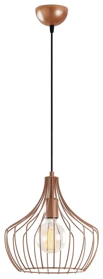 Висящо осветително тяло в меден цвят с метален абажур ø 27 cm Mezopotamya – Opviq lights