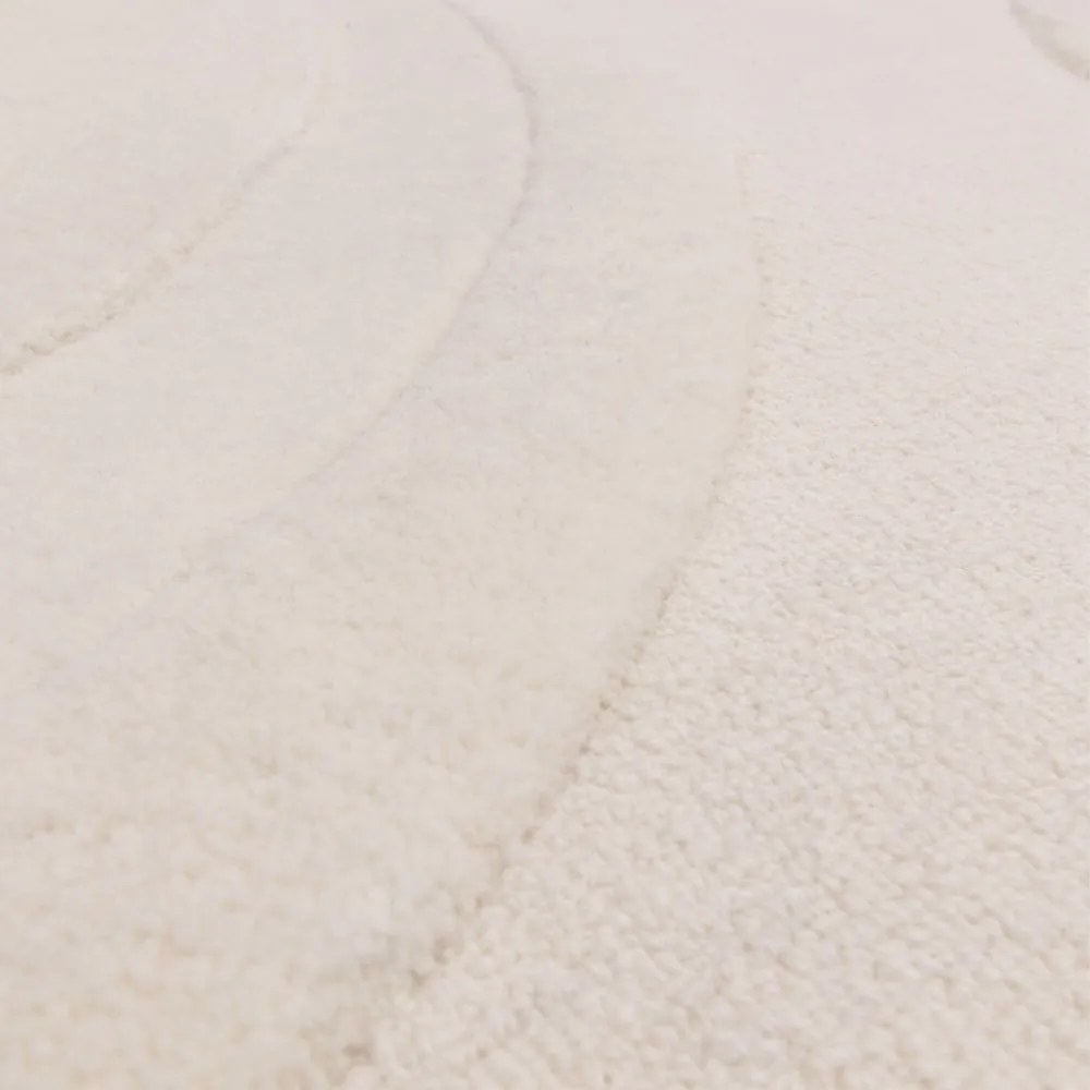 Бял вълнен килим 200x290 cm Olsen - Asiatic Carpets