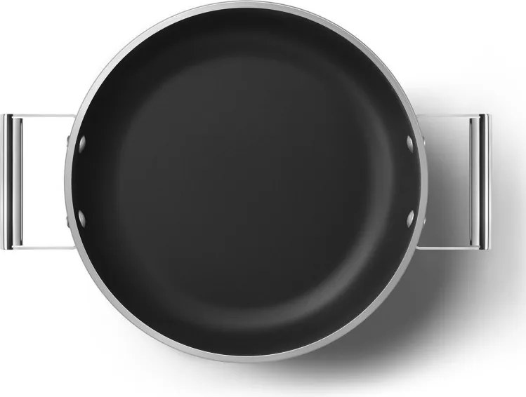 Плитка тенджера с капак Smeg DPF2812EGM, 28 см, 4.3 л, Керамично незалепващо покритие, Фурна до 250C, Без PFAS, Индукция, Изумрудено зелен