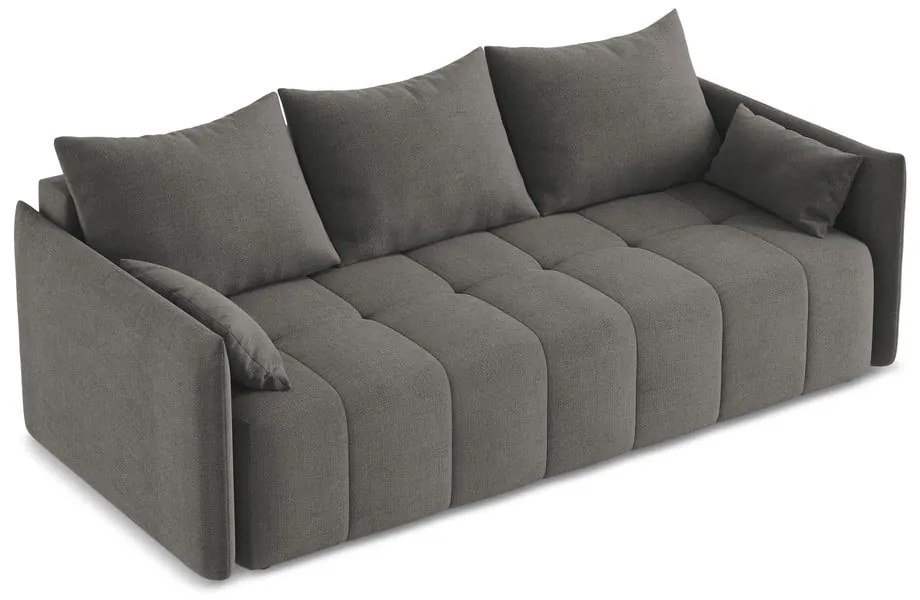 Тъмносив разтегателен диван с място за съхранение 225 cm Moku – Makamii