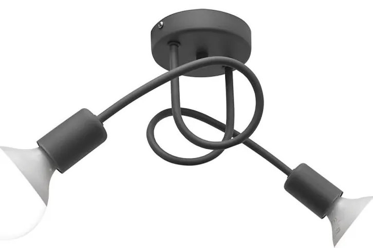 Детски плафониер OXFORD 2xE27/15W/230V сив