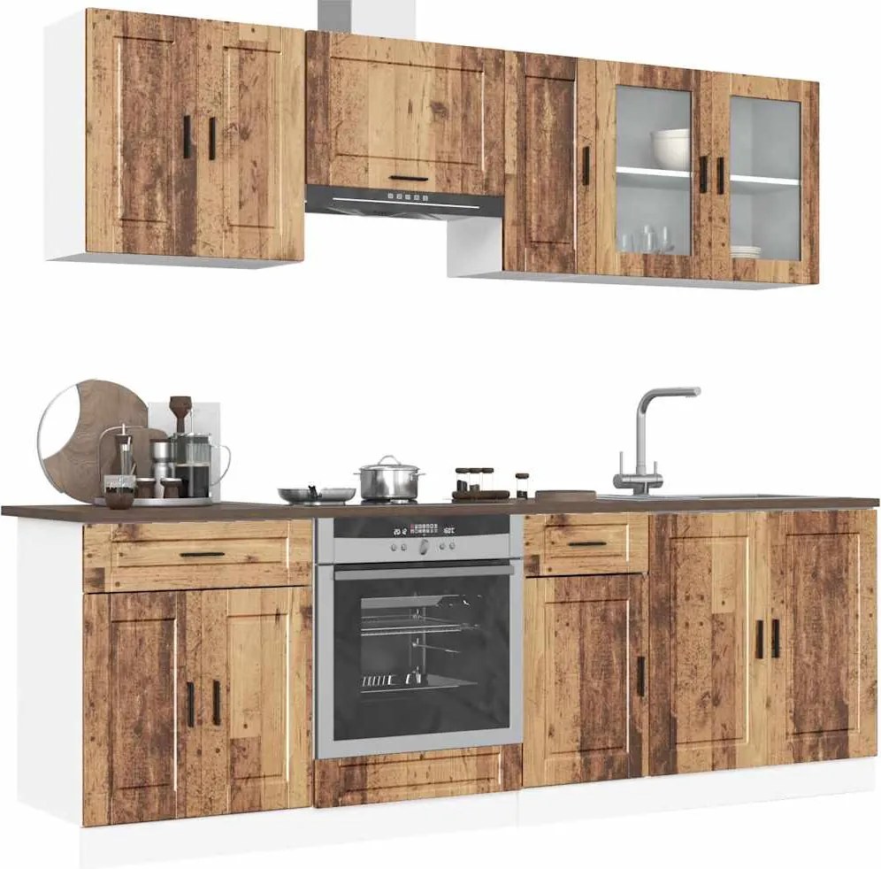 3314849 vidaXL Комплект кухненски шкафове от 8 части Kalmar, инженерно дърво