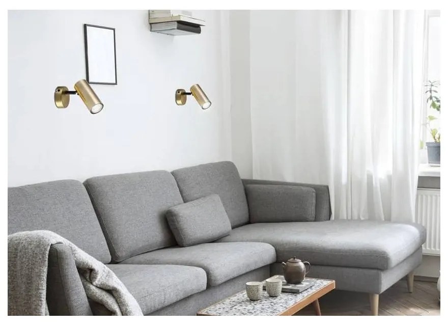 Метален прожектор в златист цвят 8x16 cm Colly – Candellux Lighting