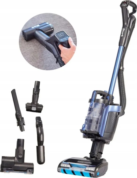 Втора ръка: Вертикална прахосмукачка SHARK ICZ300EU T, 450W, 0.6L, 60мин. работа, Безкабелна, LED, HEPA, Син