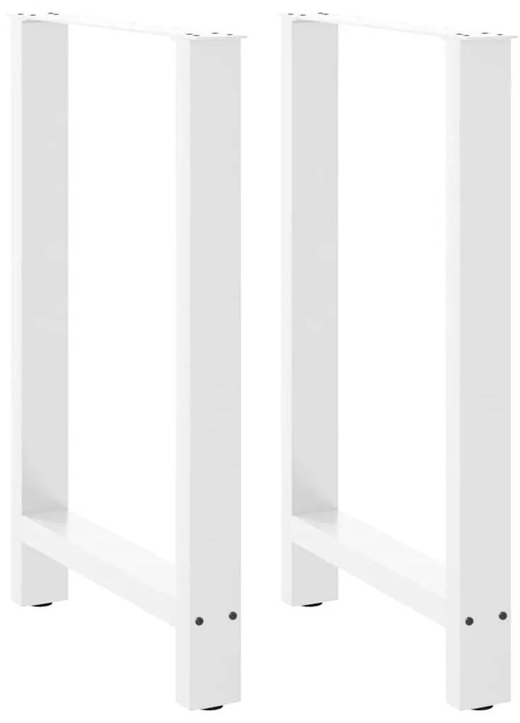 4013333 vidaXL Крака за бар маса, бели, 2 бр., 60 x (90-91) см, стомана