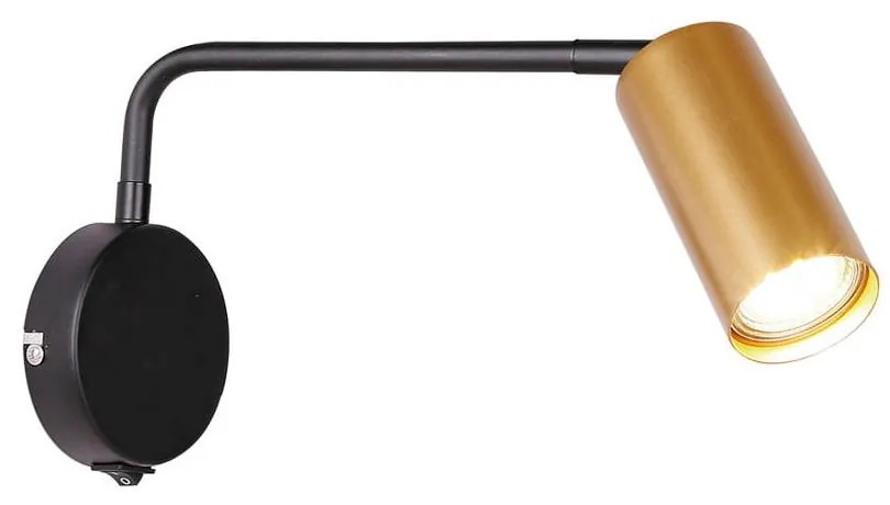 Метална стенна лампа в черно-златист цвят Tina - Candellux Lighting