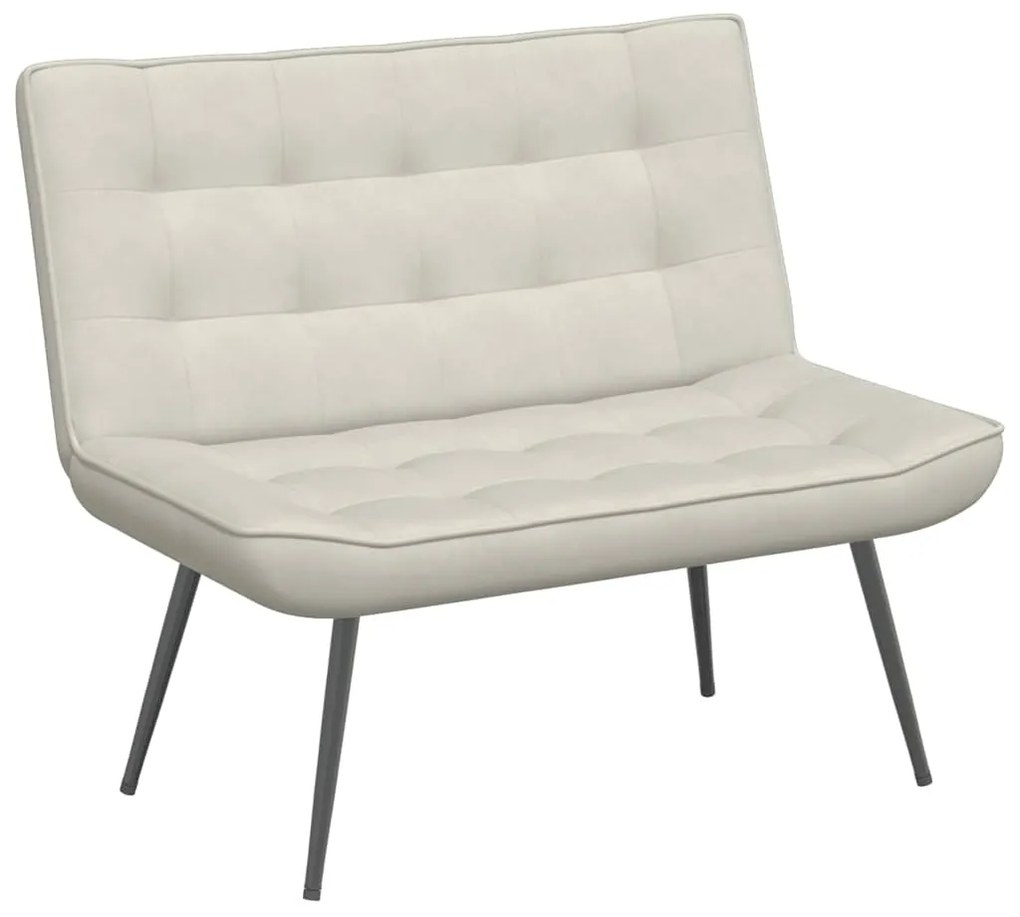 4012345 vidaXL Пейка, кремава, 110x74x84 см, кадифе