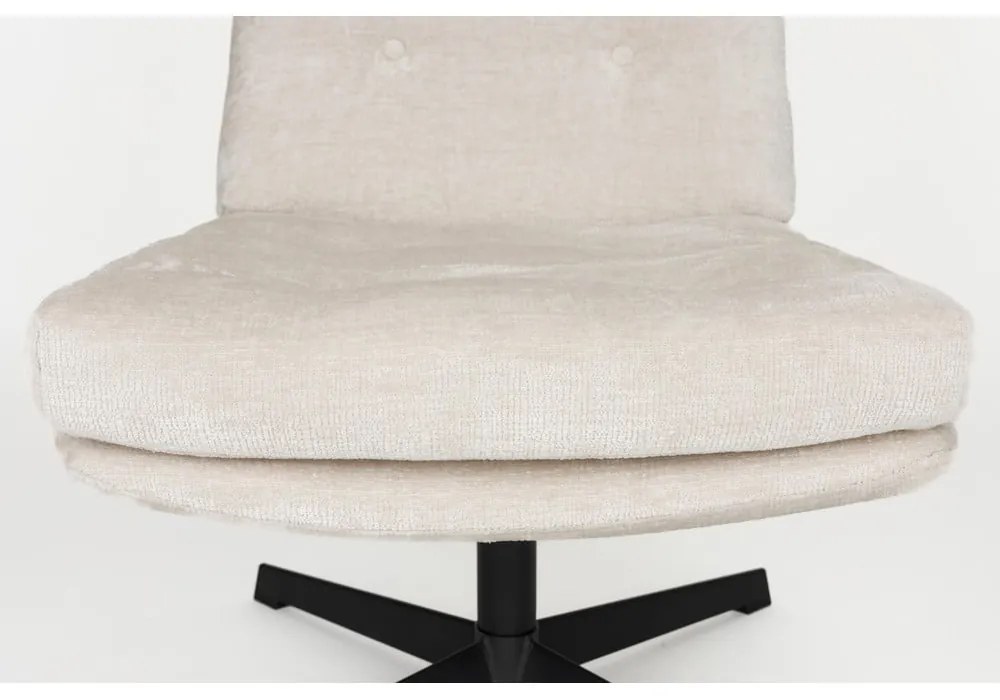 Кремаво въртящо се кресло Kai – White Label