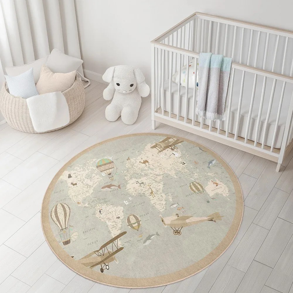 Детско килимче за игра подходящо за пране ø120 cm Vintage World – Mila Home