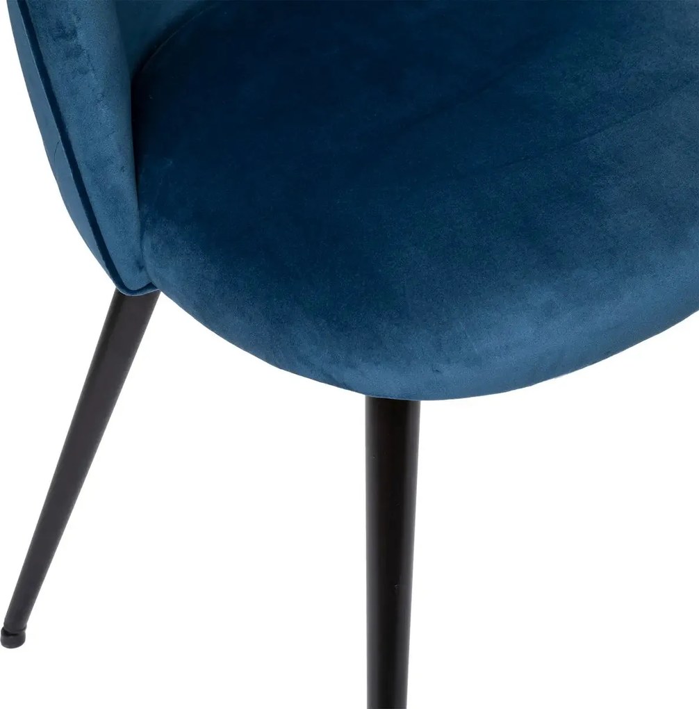 Трапезен стол atmosphera Slano, Велур - Кафяв