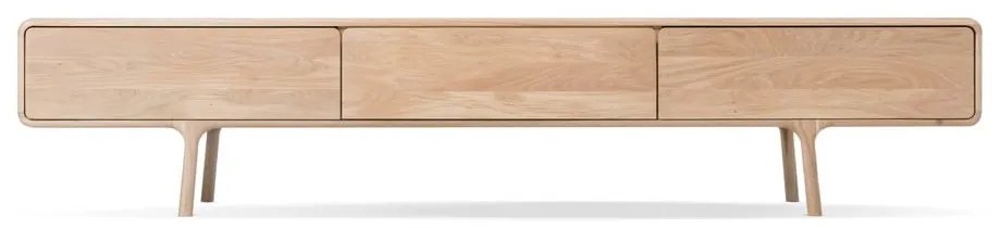 ТВ скрин от масивен дъб с 3 чекмеджета Fawn - Gazzda