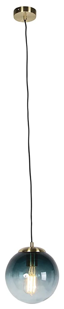 Смарт висяща лампа месинг с океанско синьо стъкло 20 см вкл. WiFi ST64 - Pallon