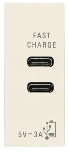 VIMAR 30292.CCC USB Контакт Linea, C+C 15W 3A 5V 1M, Canvas,