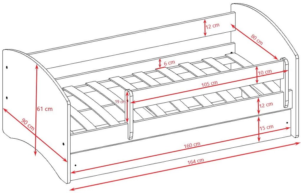 Детско легло Babydreams Cartoon-Mple-160 x 80-Mermaid