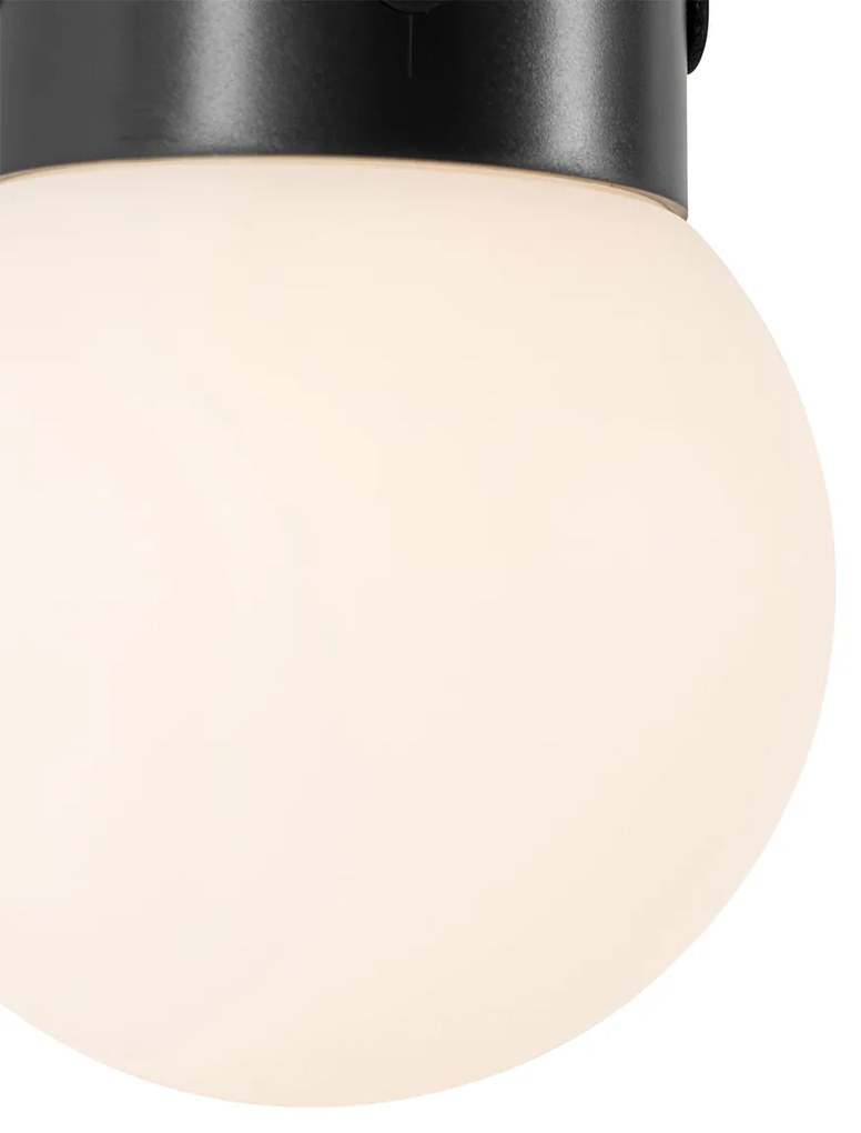 Външна висяща лампа черна с LED 3-степенен димер соларна - Cornelia