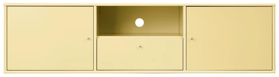 Светложълта маса за телевизор 161x42 cm Mistral – Hammel Furniture