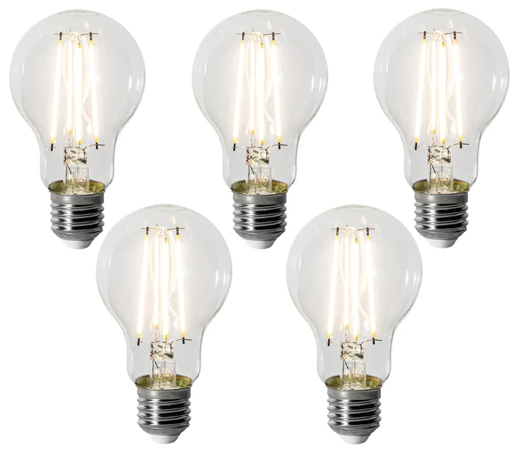 Комплект от 5 димируеми E27 LED крушки A60 8W 900 lm 3000K
