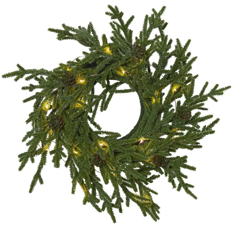 Коледен венец с LED светлина , ø 38 см Lummer - Star Trading