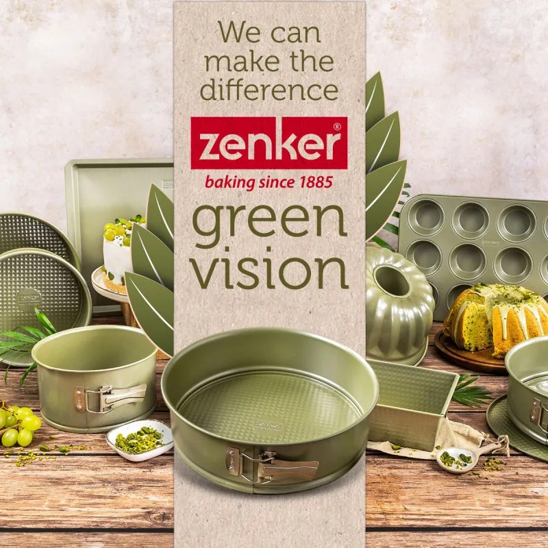 Форма за печене Zenker 7454, Правоъгълна, 30 см, ILAG Maximizing Green покритие, Зелен