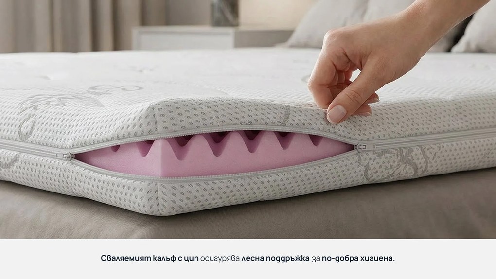 Топ матрак Antistress Silver от Sleepy 7 см