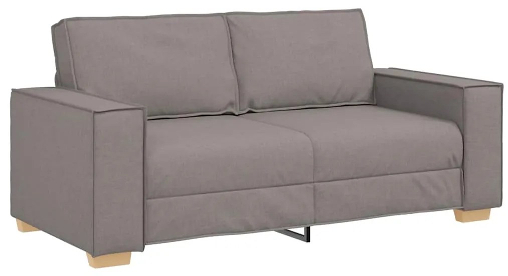 4104986 vidaXL Двуместен диван, бежов, 140 см, плат