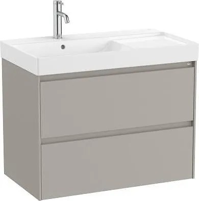 Шкаф с 2 чекмеджета и умивалник с ляво разположение на купата, Ona, grey sand, 800 х 460 х 645 mm