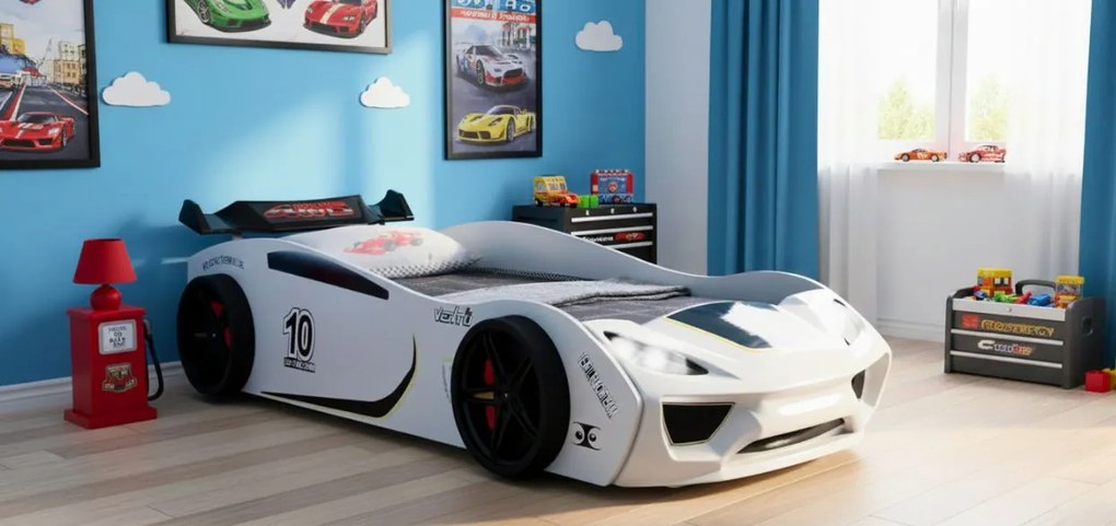 Детско легло кола Vento Eco Sportline-бял